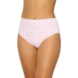 True Craft Women's Gingham High Waist Swim Bottoms, X-Large
